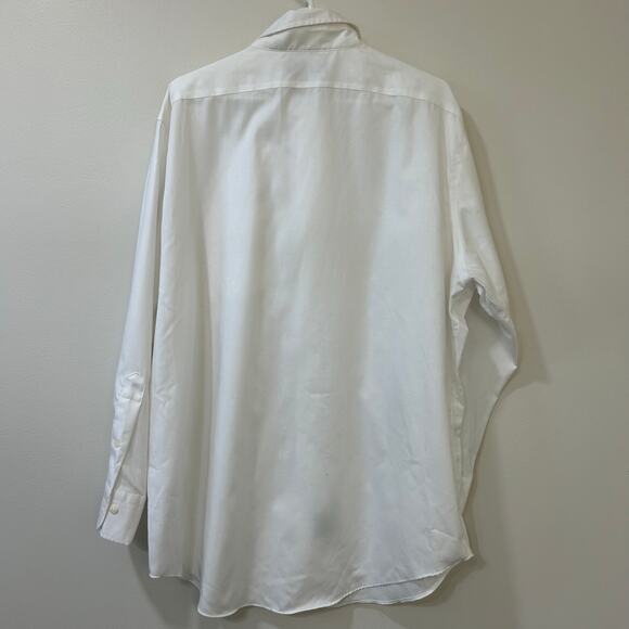 Lauren Ralph Lauren Mens Sz 17 32/33 White Long Sleeve Button Down Shirt Office - Picture 4 of 4